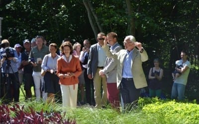 Kungaparet invigde idéträdgårdar på Sollidens slottspark